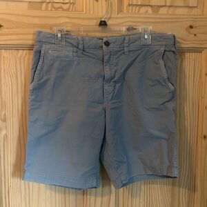 American Eagle Outfitters Men's Light Blue Flat Front Shorts